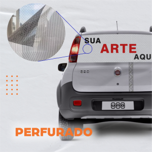 Adesivo Perfurado – m² Adesivo Vinil Perfurado Largura 106cm Colorido Impressão Eco Solvente Sem 